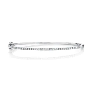 0.62CT 14K W/G DIAMOND BANGLE