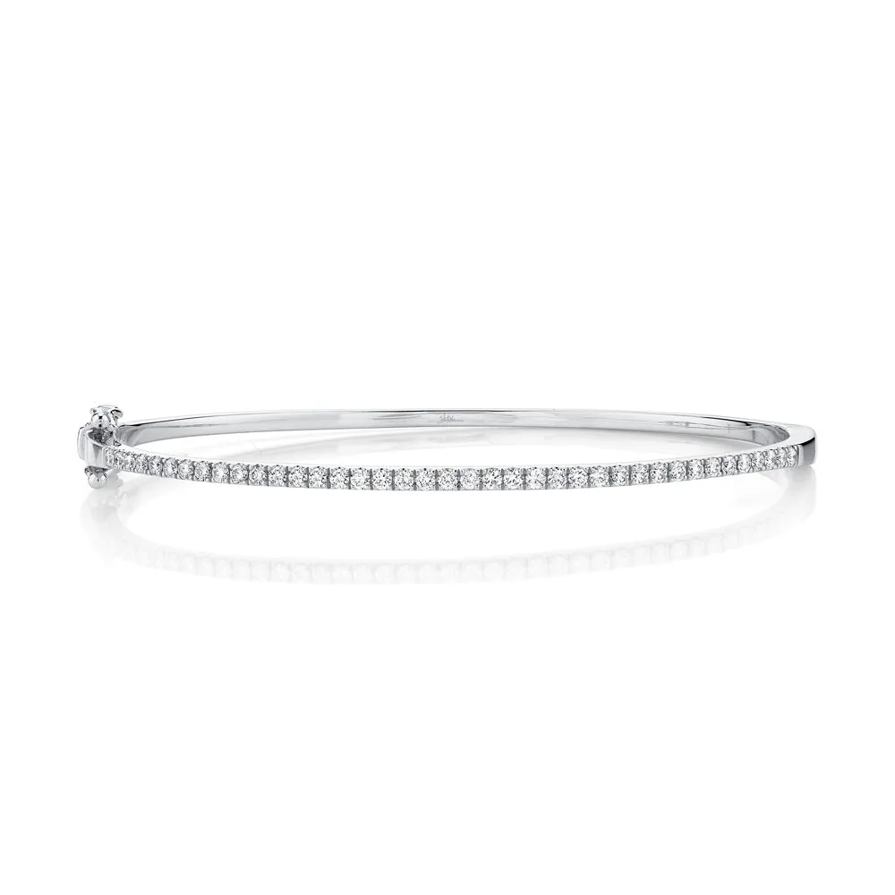 0.62CT 14K W/G DIAMOND BANGLE