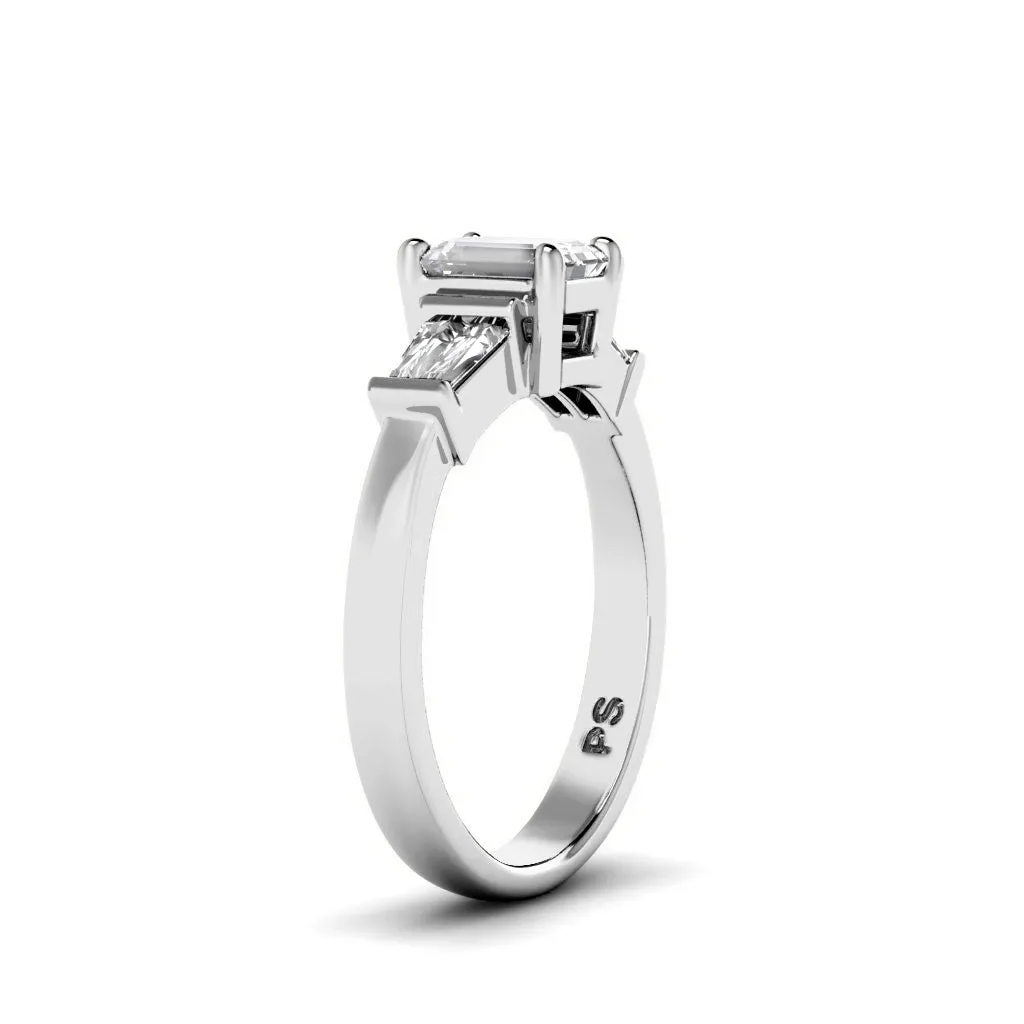 0.90-3.40 CT Taper & Emerald Cut Lab Grown Diamonds - Engagement Ring