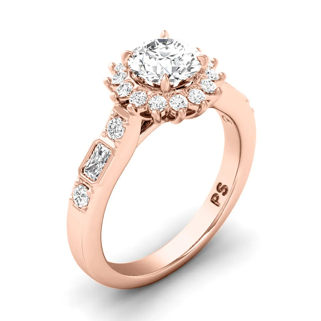 0.92-2.07 CT Round & Radiant Cut Diamonds - Engagement Ring