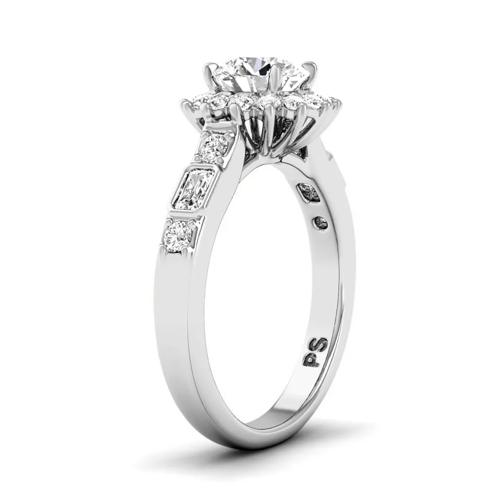 0.92-2.07 CT Round & Radiant Cut Diamonds - Engagement Ring