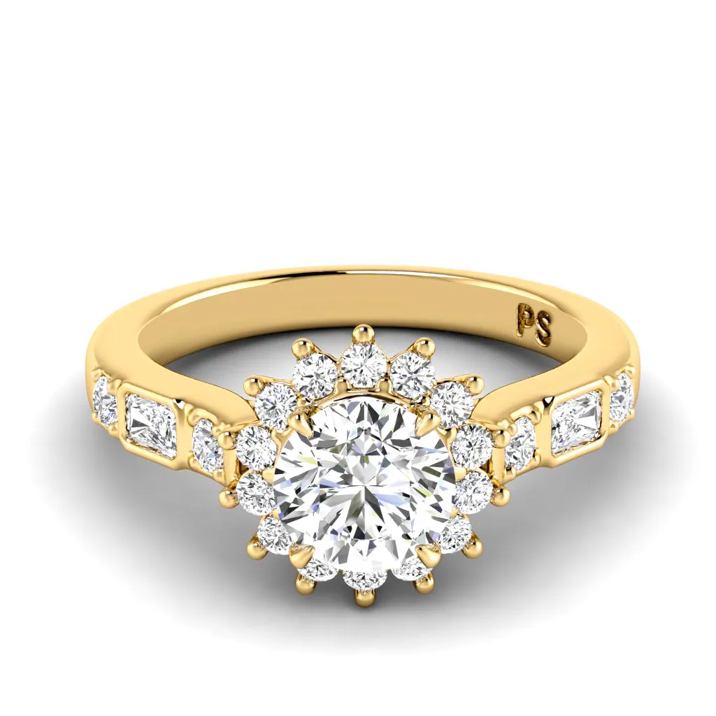 0.92-2.07 CT Round & Radiant Cut Diamonds - Engagement Ring