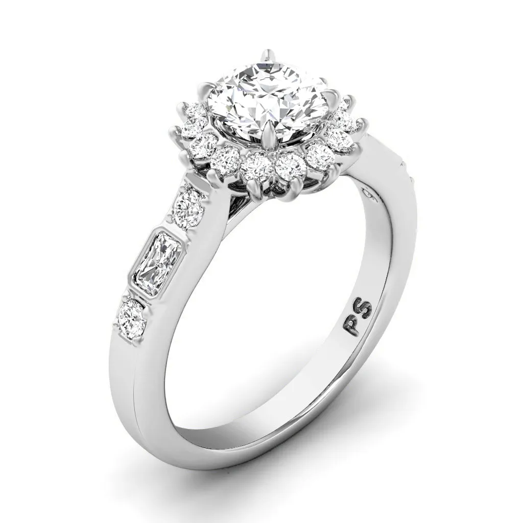 0.92-2.07 CT Round & Radiant Cut Diamonds - Engagement Ring