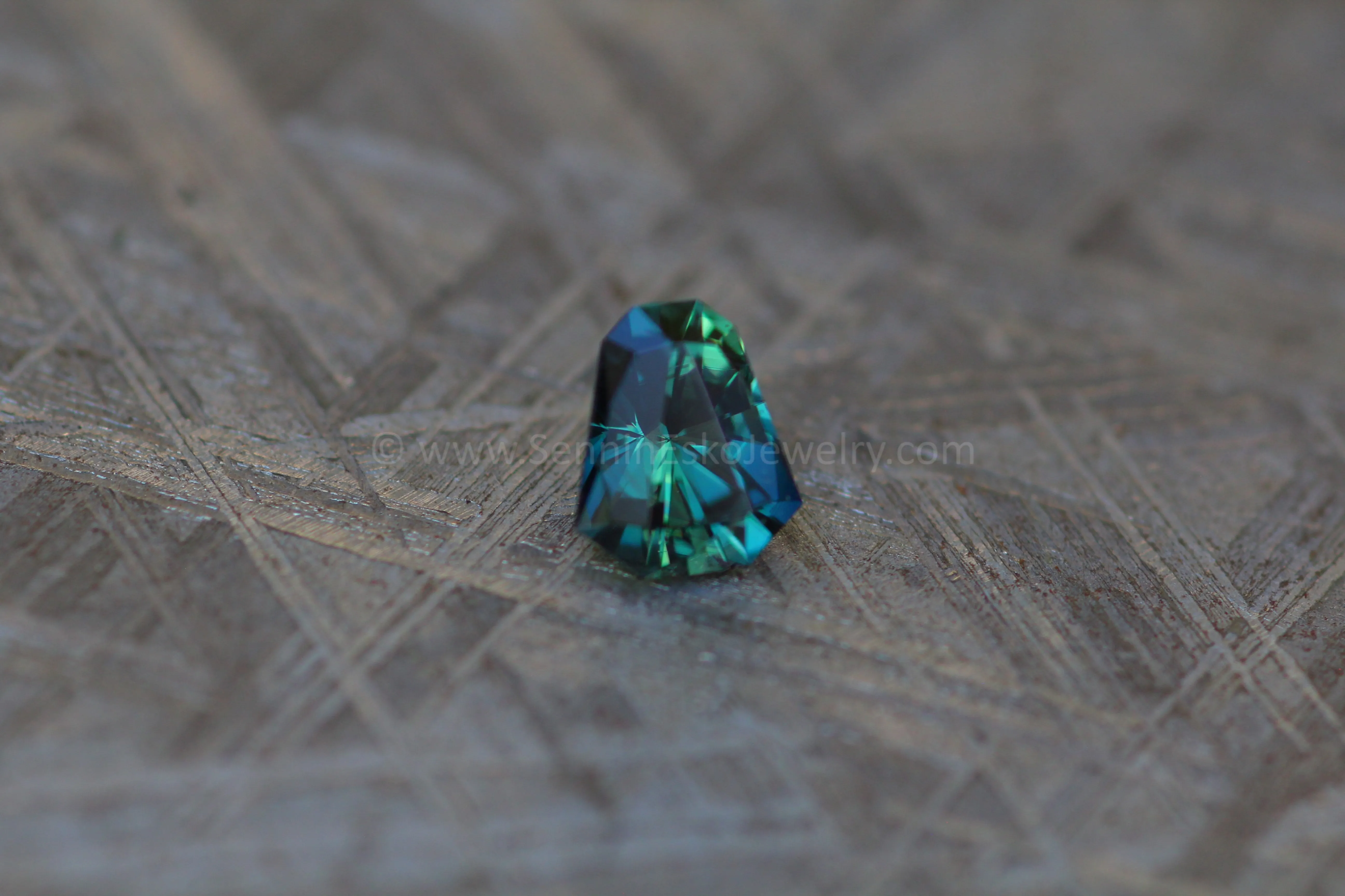 1.1 Carat Inky Green/Blue Kenyan Sapphire Octagon - 6.5x5.3mm, Fantasy Shape