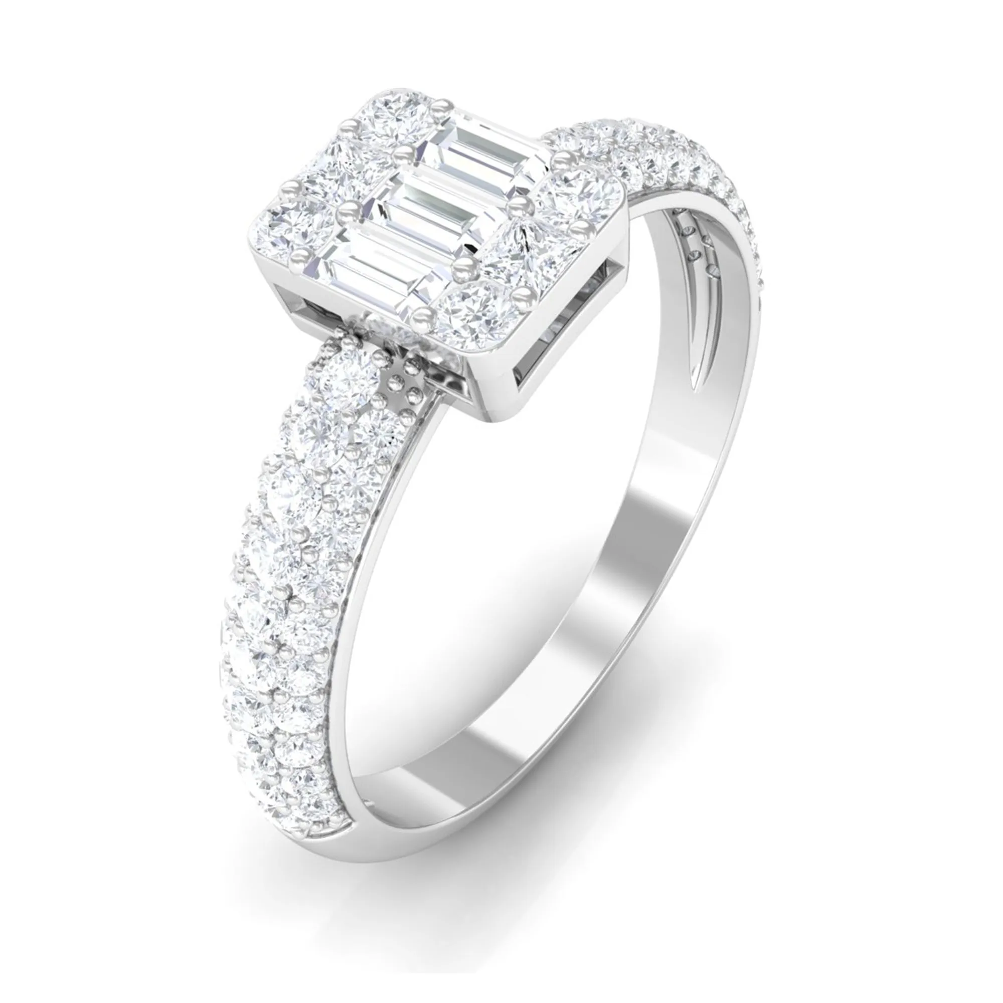 1.25 CT Classic Cubic Zirconia Engagement Ring in Gold