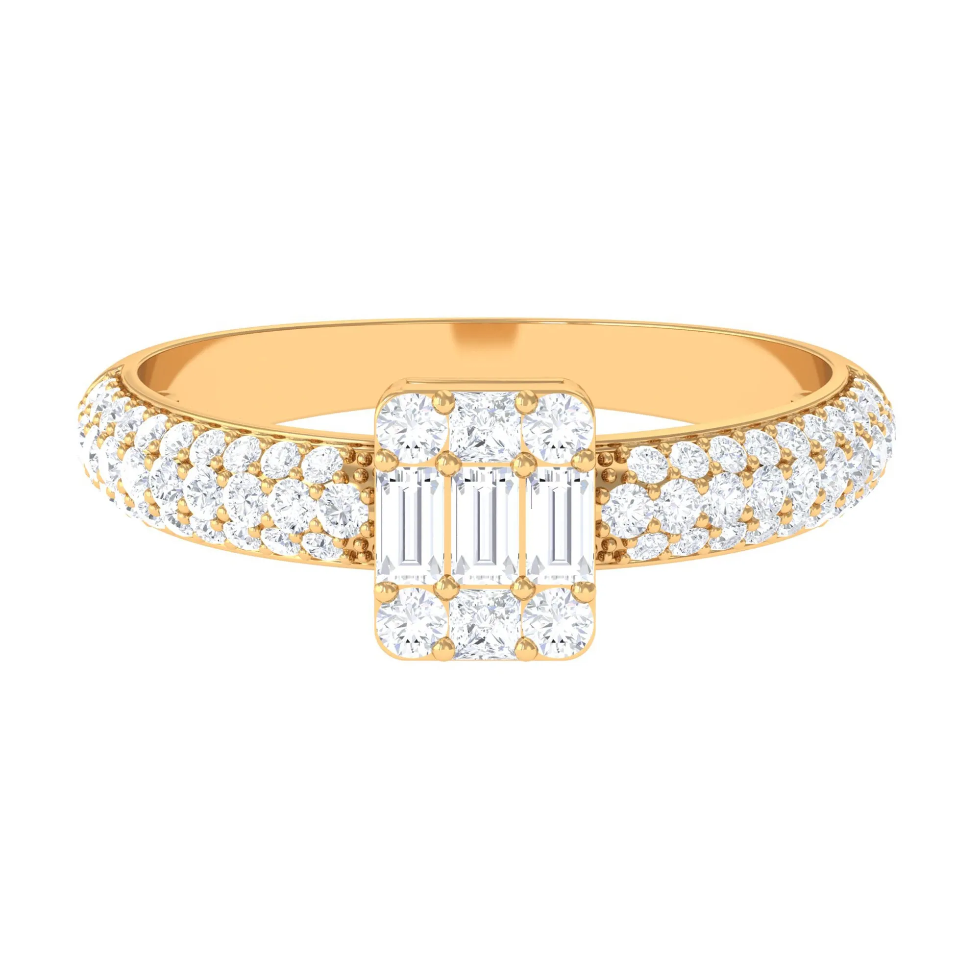 1.25 CT Classic Cubic Zirconia Engagement Ring in Gold