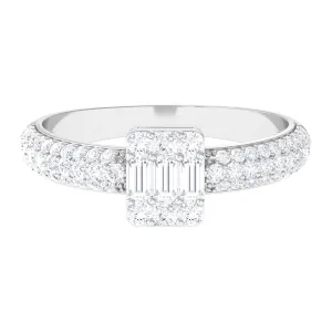 1.25 CT Classic Cubic Zirconia Engagement Ring in Gold