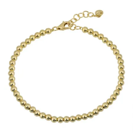 14k Gold 3mm Beads Bracelet