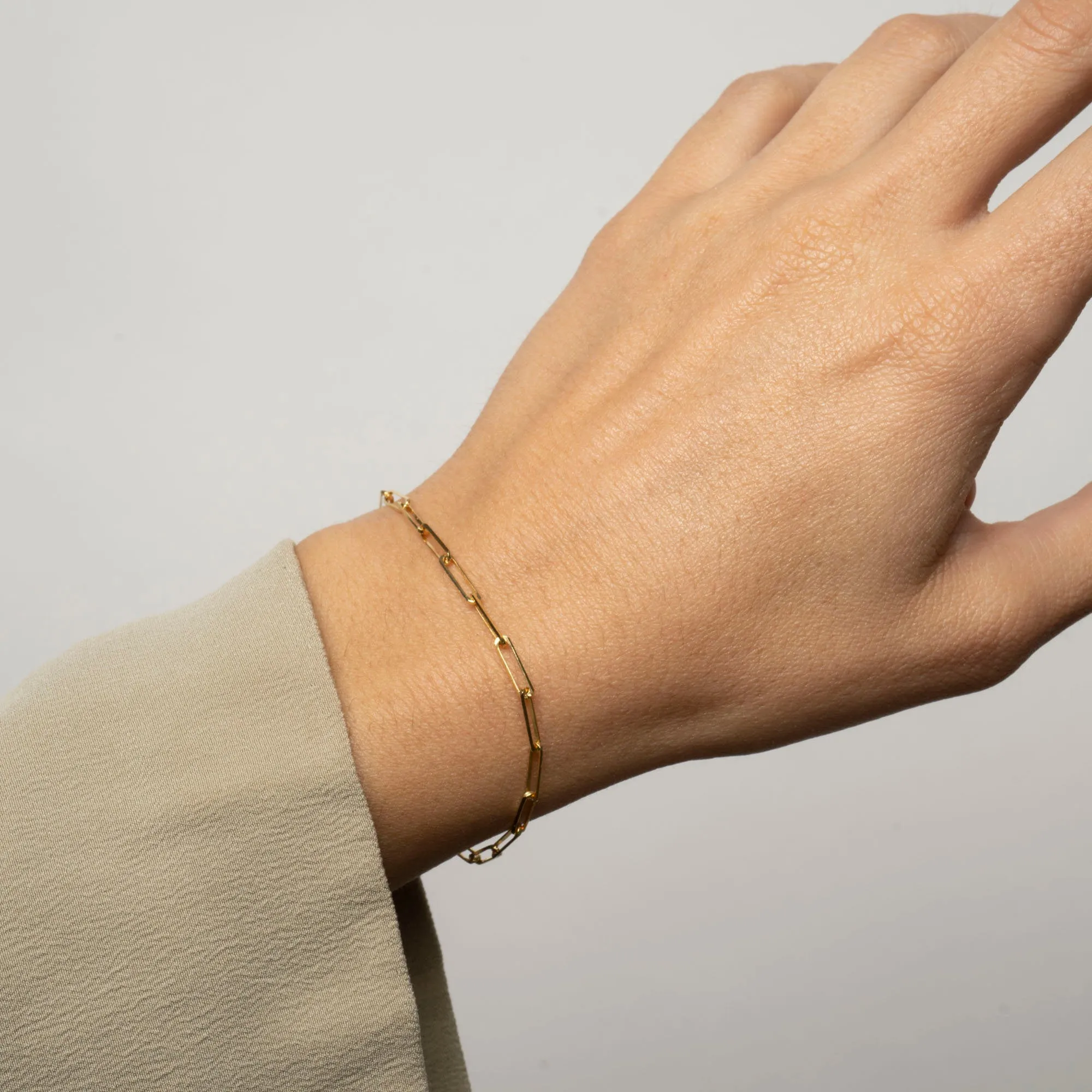 14k Gold Medium Rectangle Bracelet