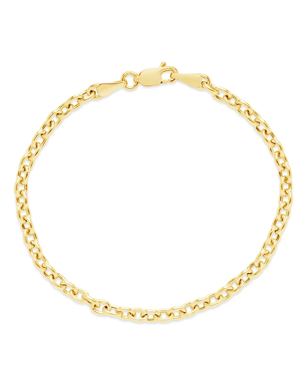 14K Italian Gold Rolo Chain Bracelet