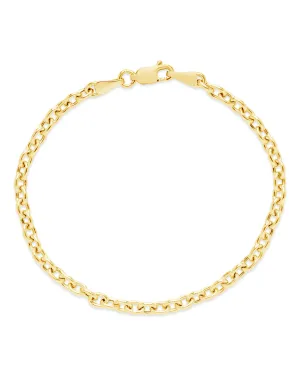 14K Italian Gold Rolo Chain Bracelet