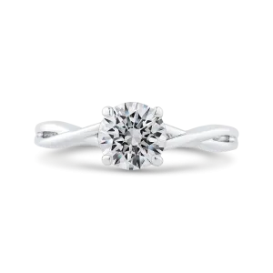 14K White Gold Solitaire Engagement Ring (Semi-Mount)