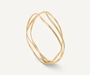 18K Yellow Gold 3-Strand Bangle