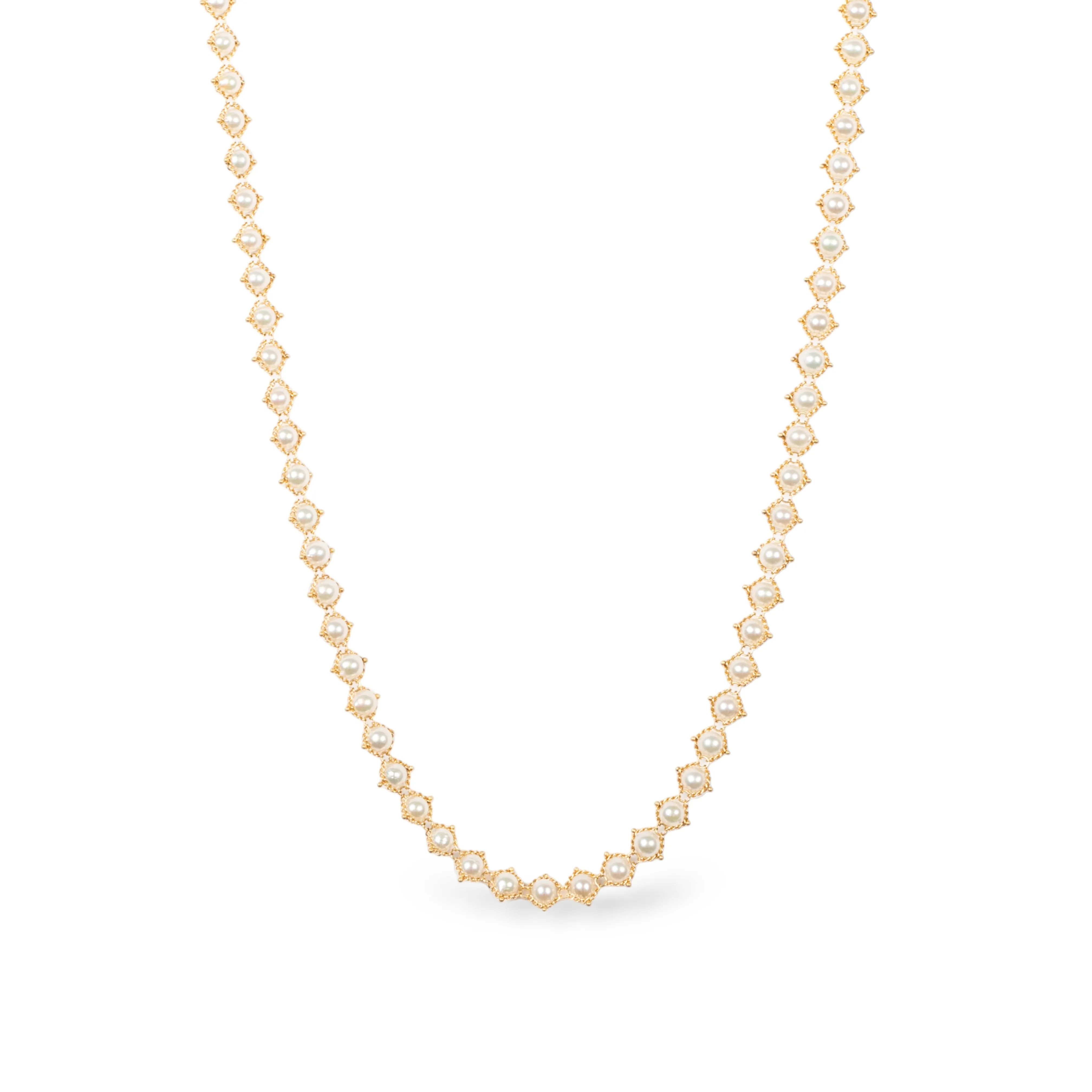 Akoya Pearl Woven Necklace