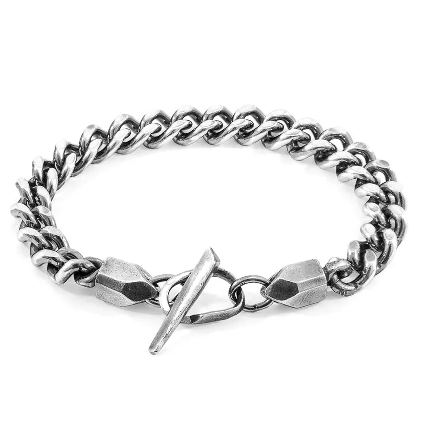 ANCHOR & CREW Crossjack Skipper Silver Chain Bracelet