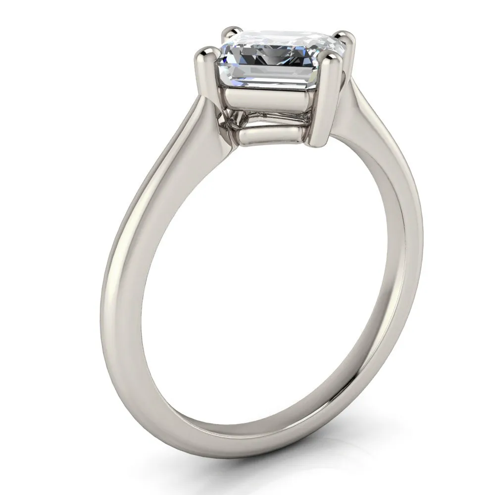 Asscher Cut Solitaire Engagement Ring - Kai