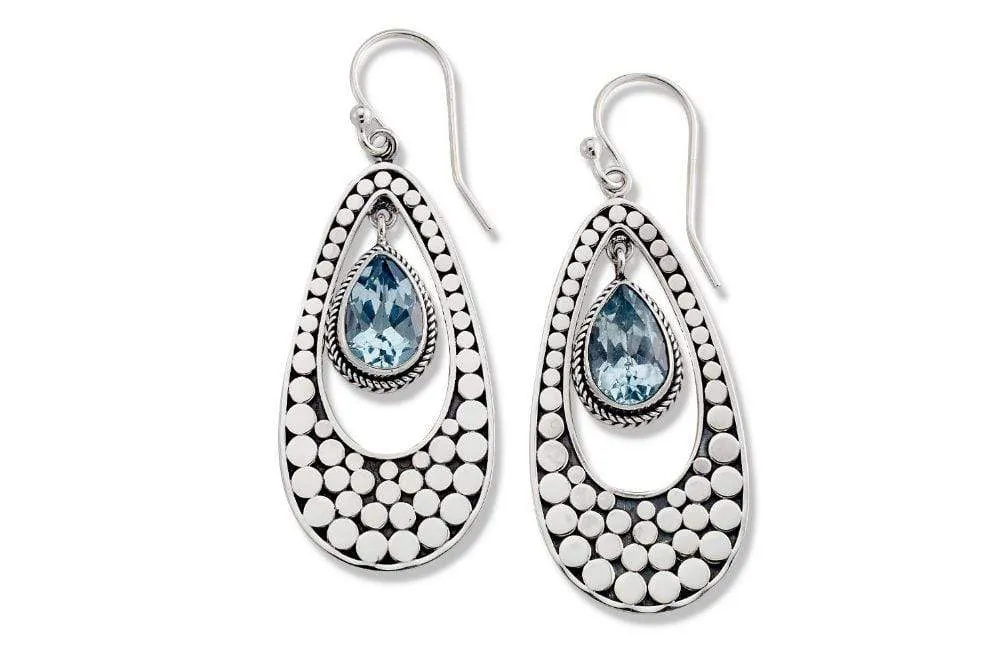 Ayung Earrings- Blue Topaz