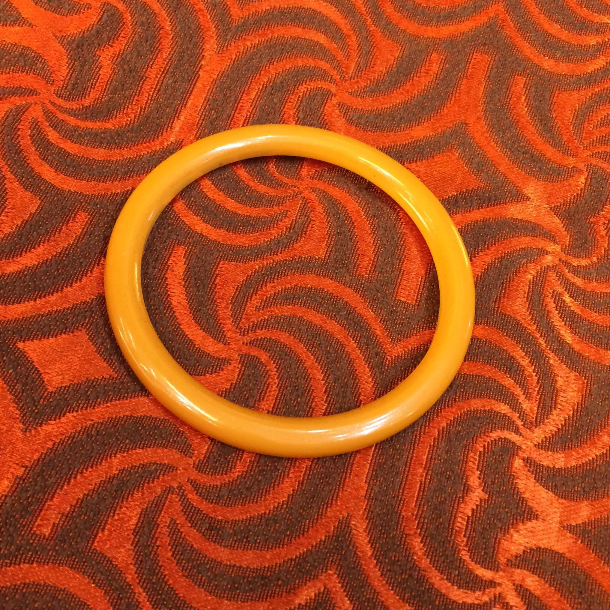 Bakelite Bangle Vintage Yellow Mustard