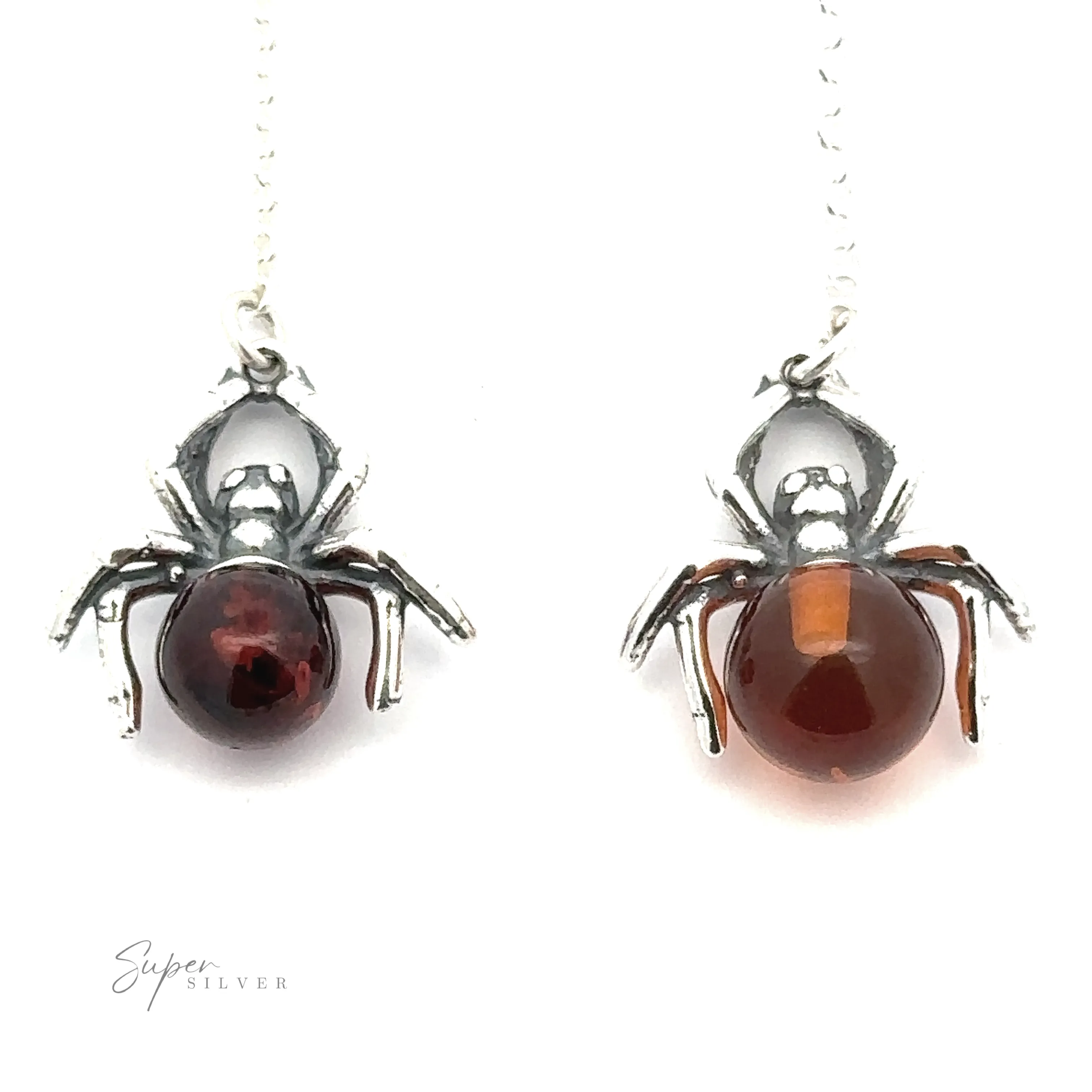 Baltic Amber Spider Necklace