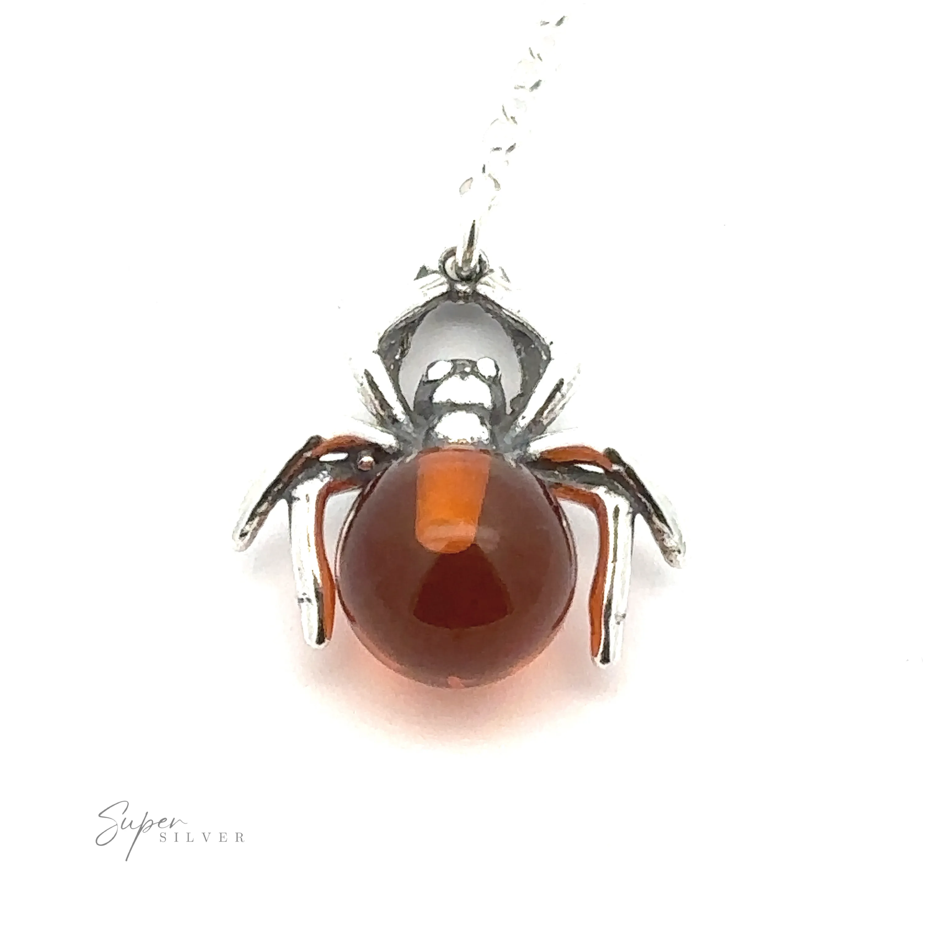 Baltic Amber Spider Necklace