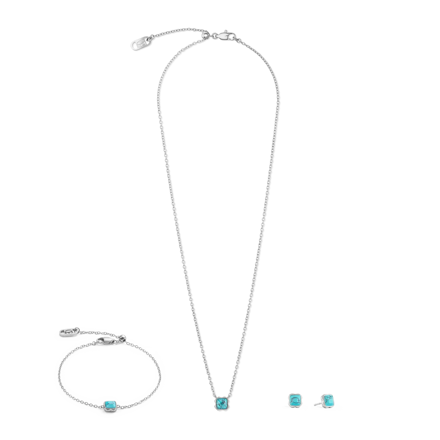 Birthstone December Necklace Turquoise Silver