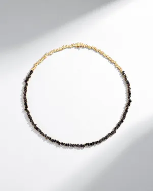 Bold Black Sapphire Tennis Necklace