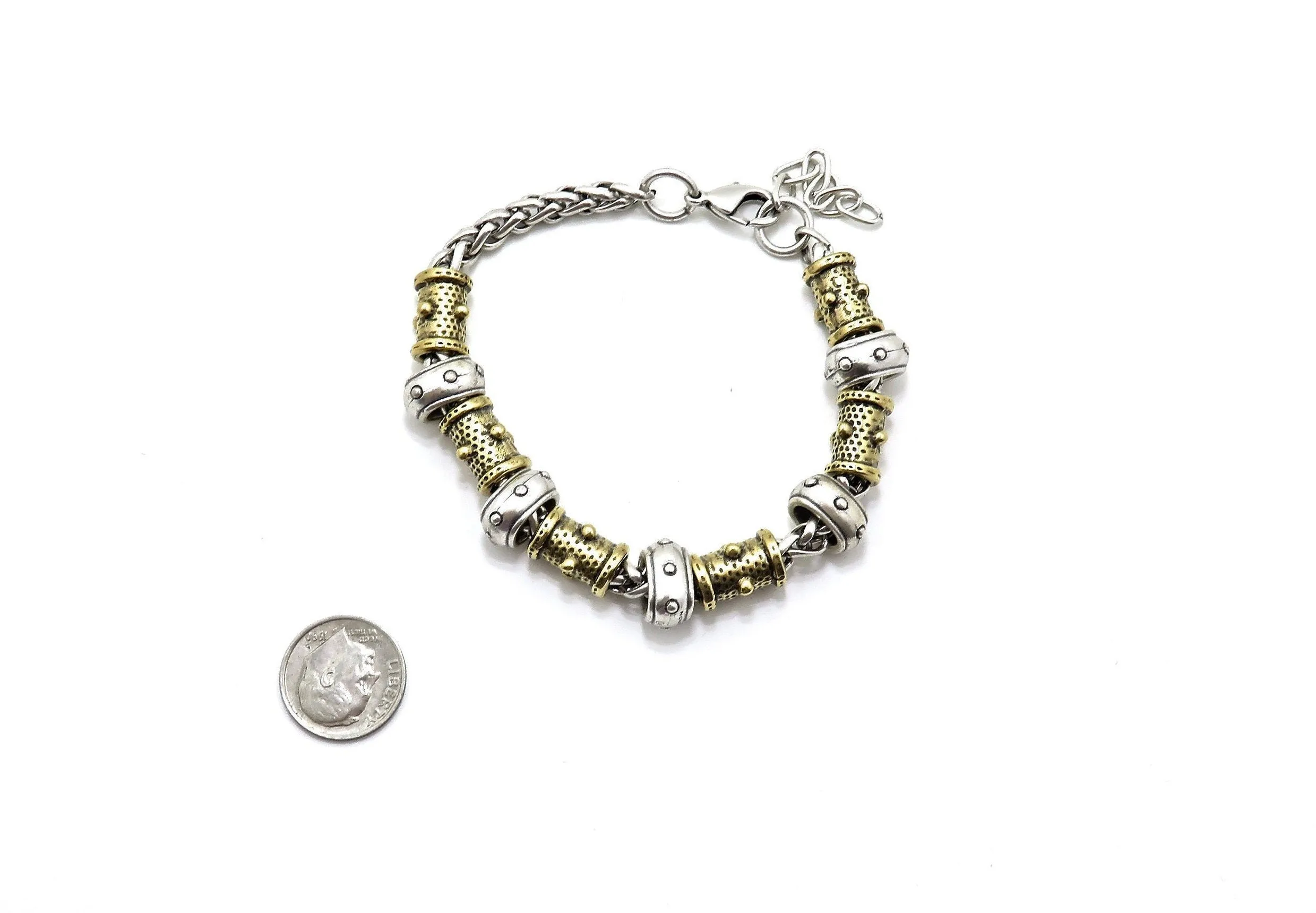 Box Chain With Beads Bracelet