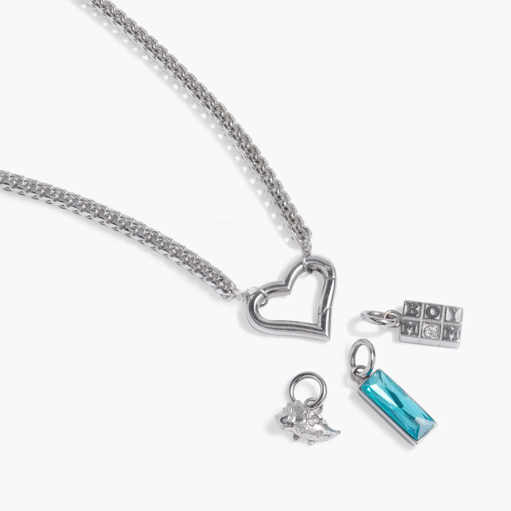 Boy Mom Interchangeable Charm Necklace