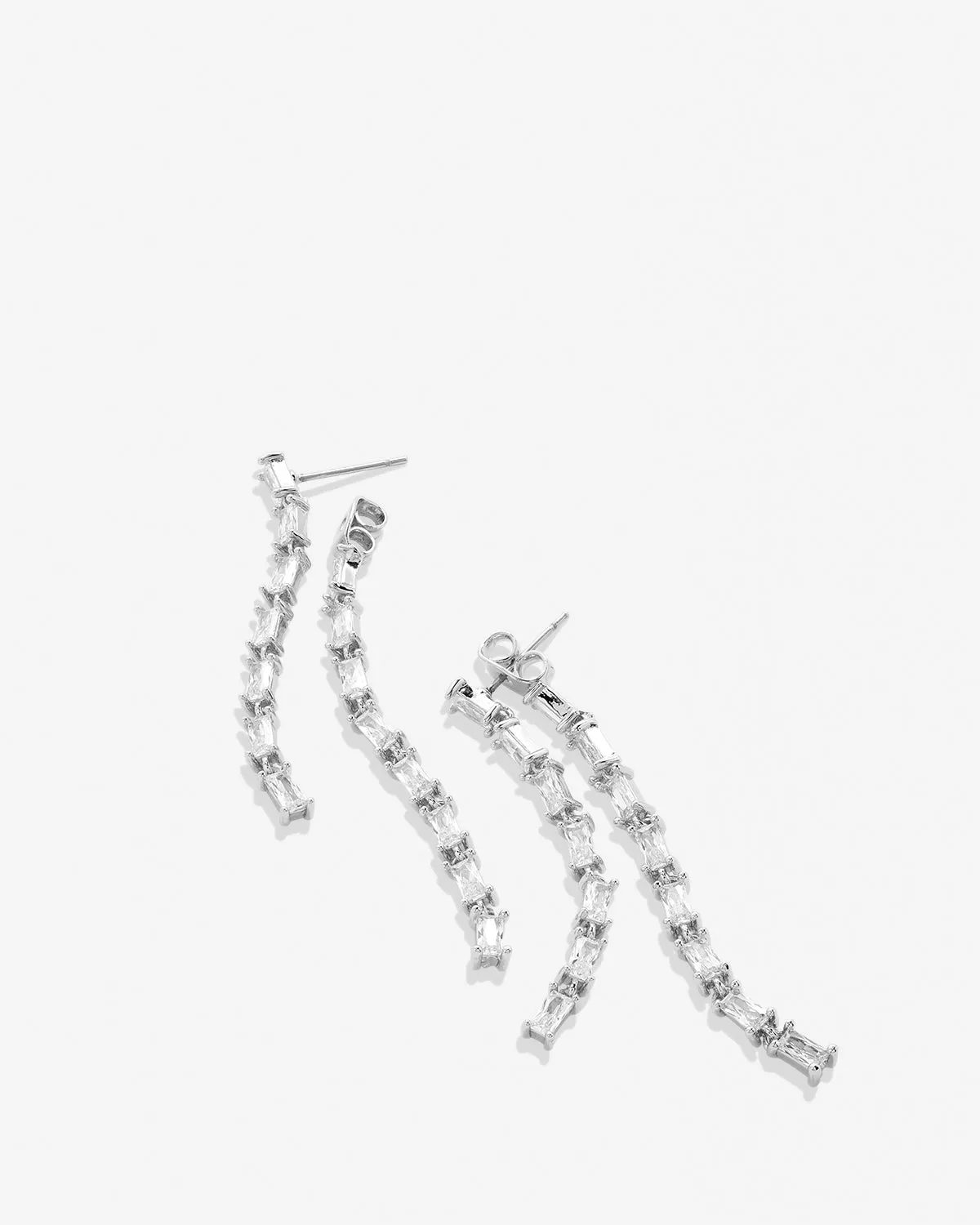 By My Side Baguette Chandelier Earrings