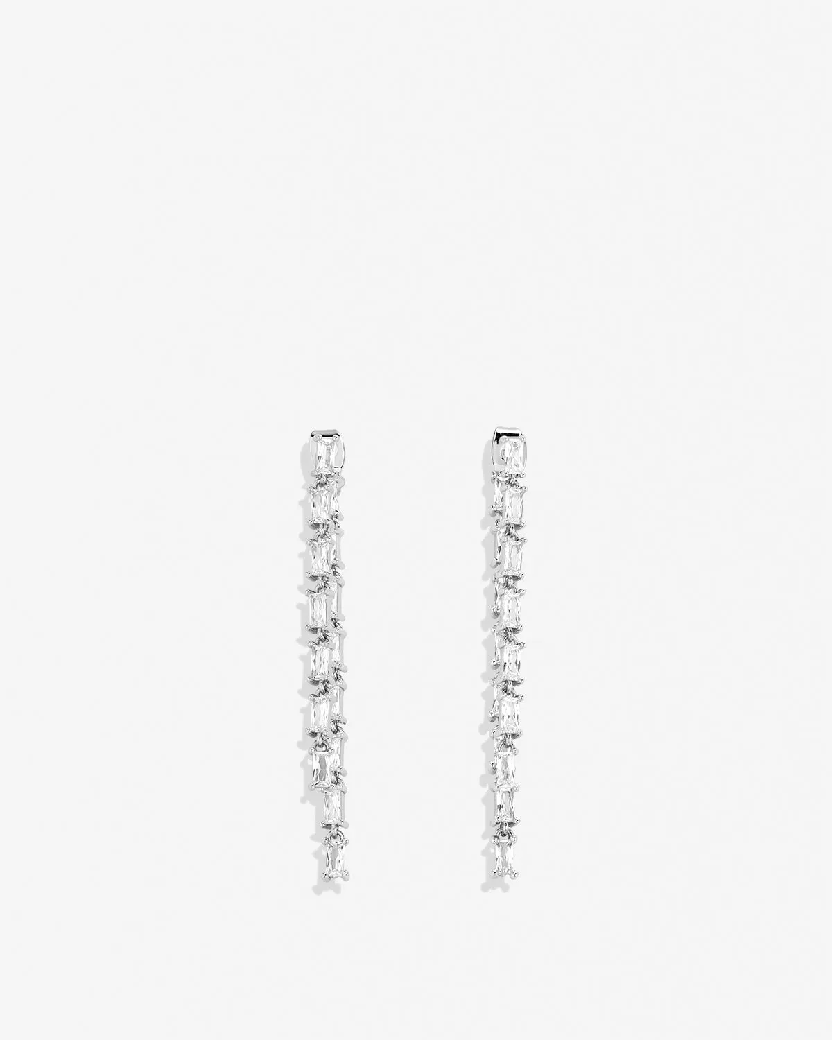 By My Side Baguette Chandelier Earrings