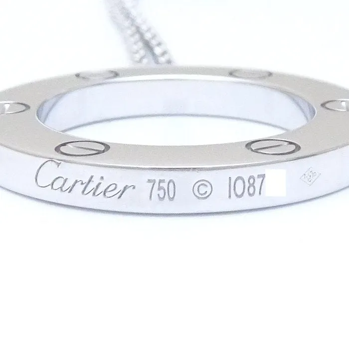 Cartier Love Circle Necklace K18WG White Gold