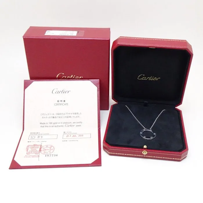 Cartier Love Circle Necklace K18WG White Gold