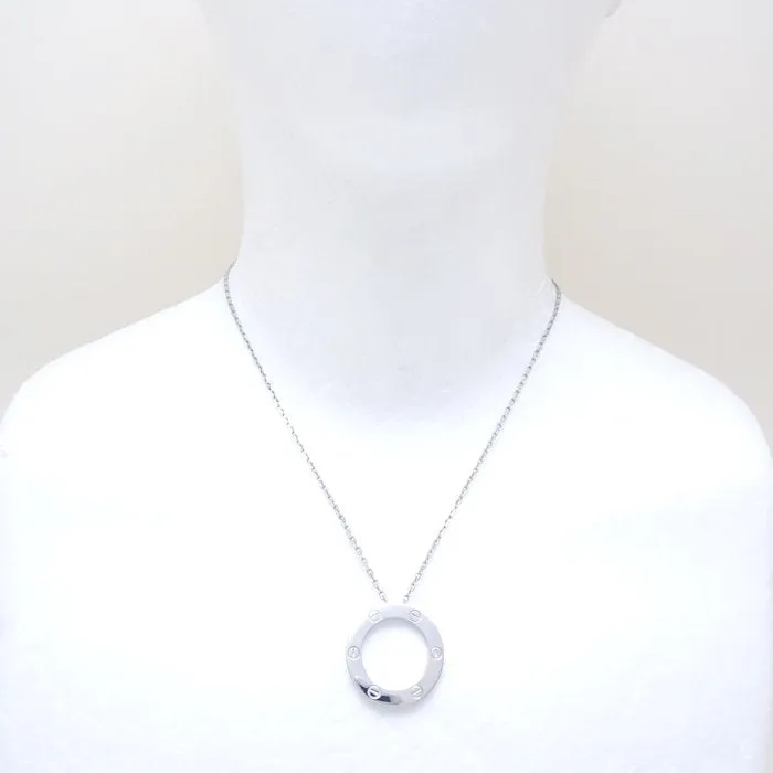 Cartier Love Circle Necklace K18WG White Gold