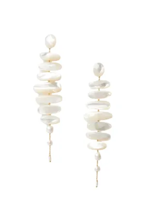 Chan Luu Mizumi Earrings White Mother of Pearl