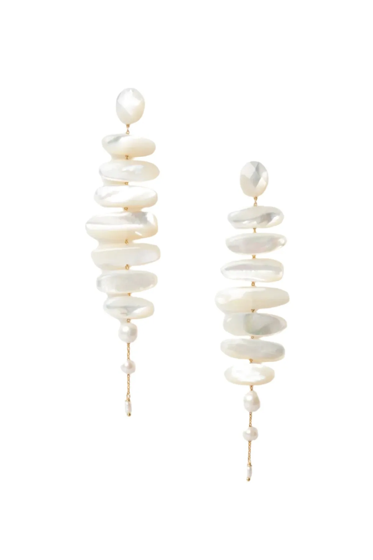 Chan Luu Mizumi Earrings White Mother of Pearl