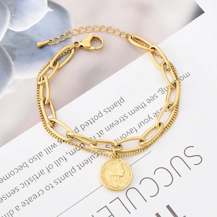 Chunky Coin Bracelet