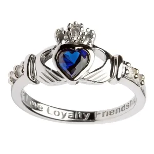 Claddagh Birthstone  Ring | September