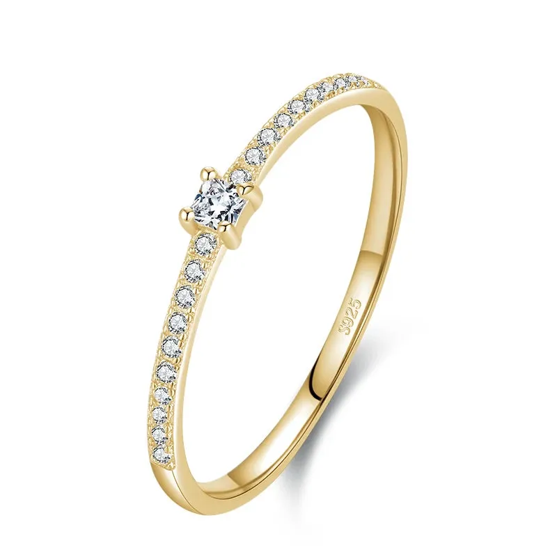 Classic Simple Gold Silver Ring