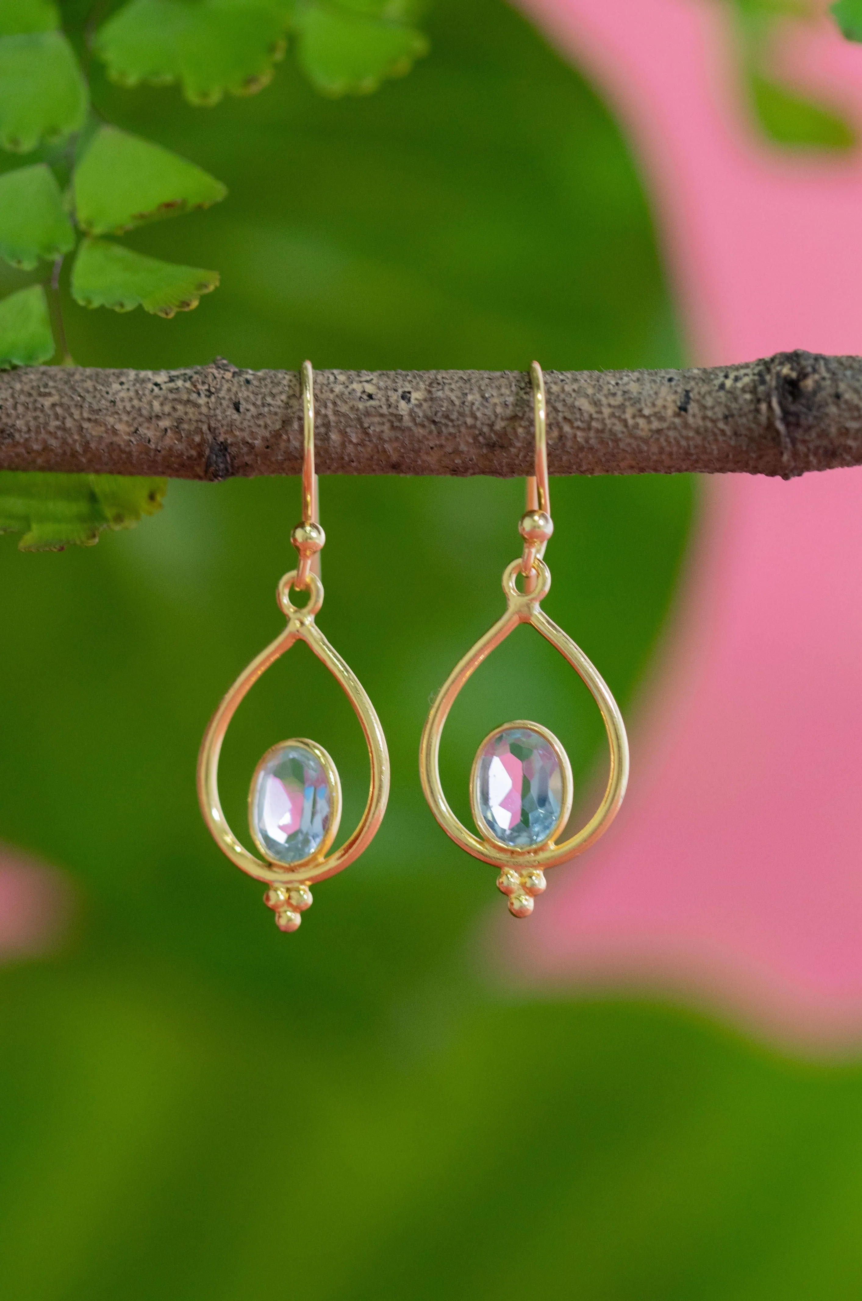 Cleo Blue Topaz Earrings