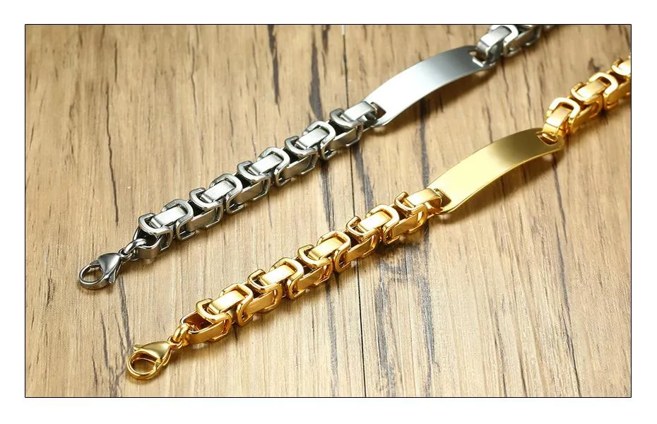 Custom Engraving Chain &amp Link Bracelets