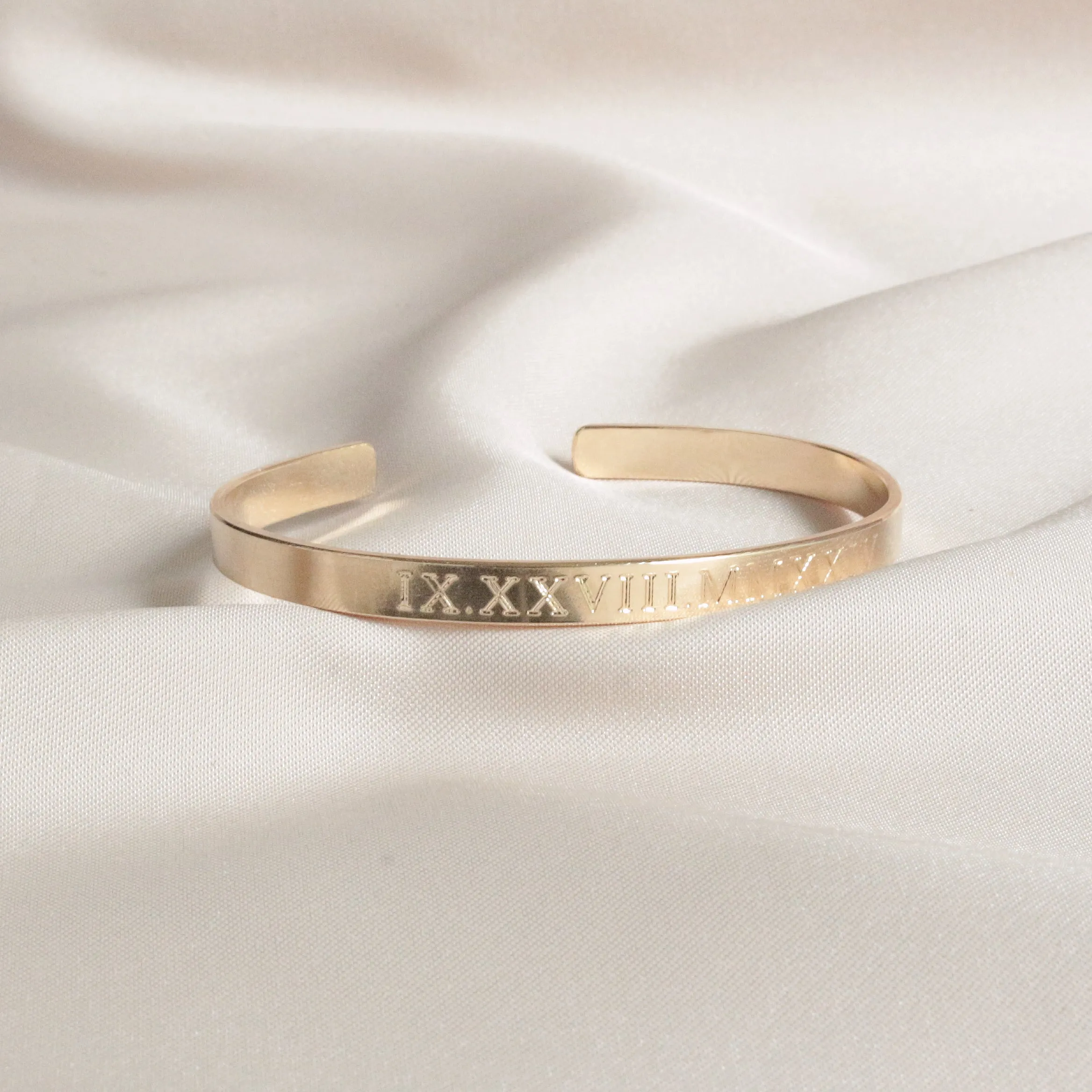 Custom Roman Numeral Bangle