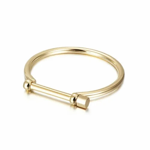 D-Shape Screw Bar Bangle