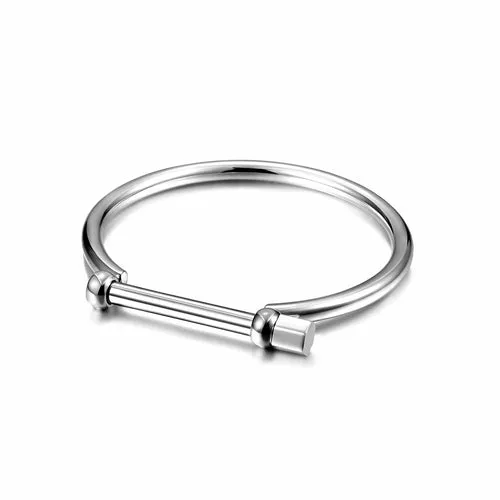 D-Shape Screw Bar Bangle