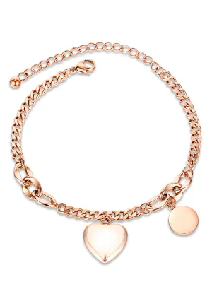 Desiree Heart Bijoux Pendant with Round Tag Bracelet