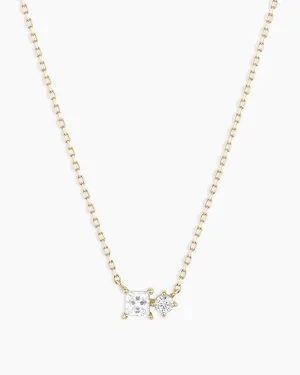 Diamond and White Sapphire Necklace