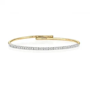 Diamond Jewellery 18ct Gold Diamond Flexi Bangle BDQ113