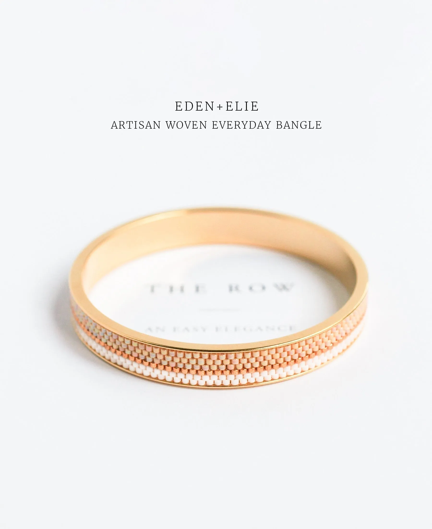 EDEN   ELIE Everyday Gold Narrow Bangle - pacific blue