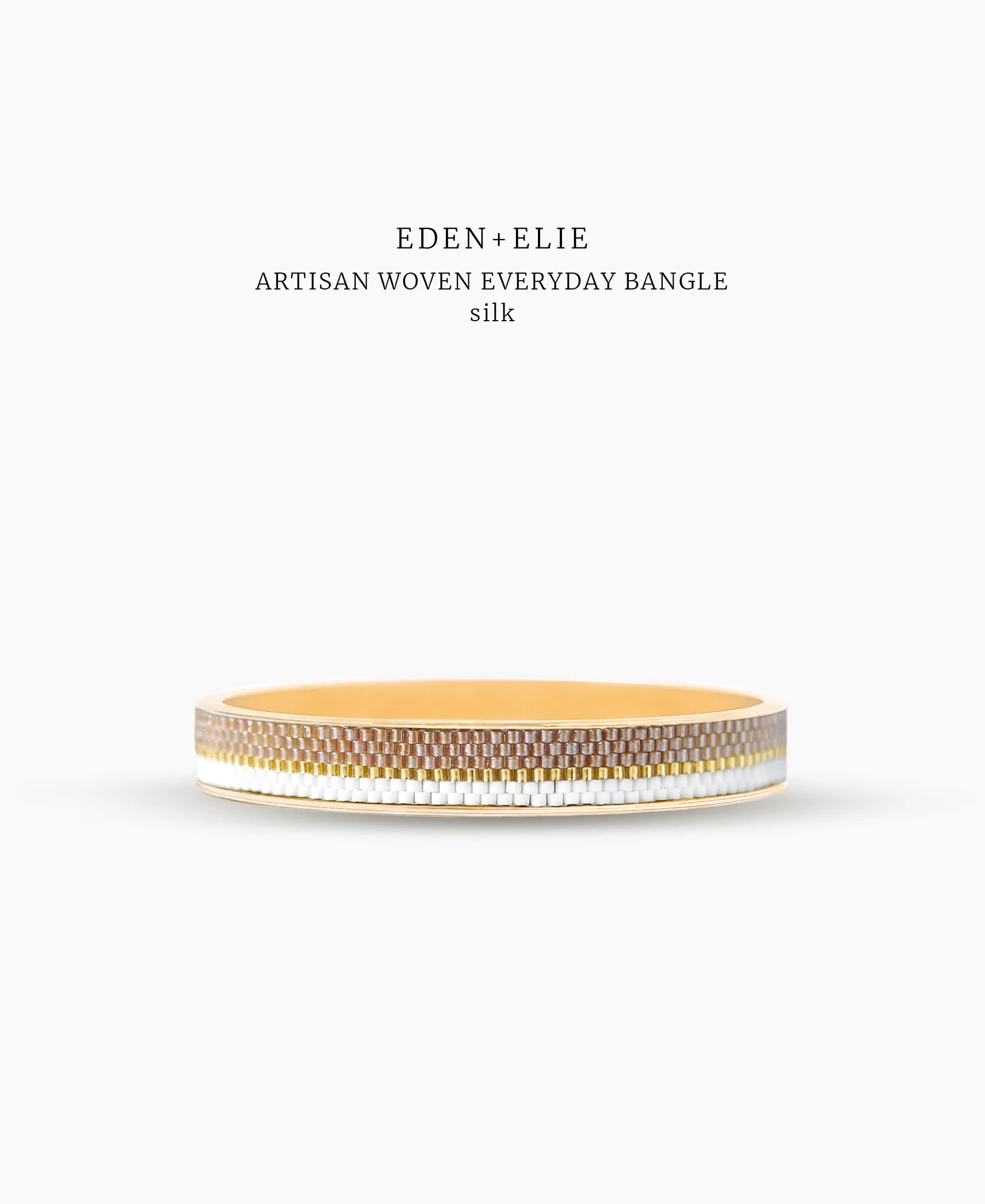 EDEN   ELIE Everyday Gold Narrow Bangle - silk