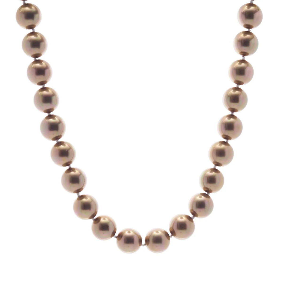 Emily Classic Round Coffee Pearl Short Necklace