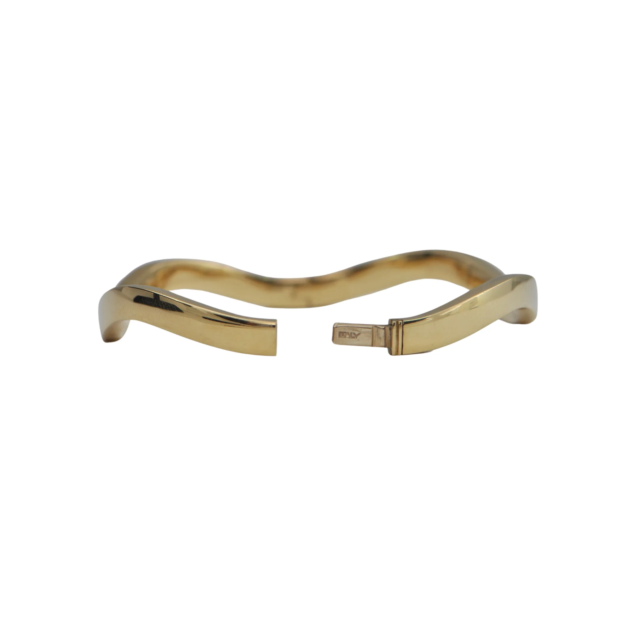 Estate Tiffany & Co. Wave Hinged Bangle Bracelet